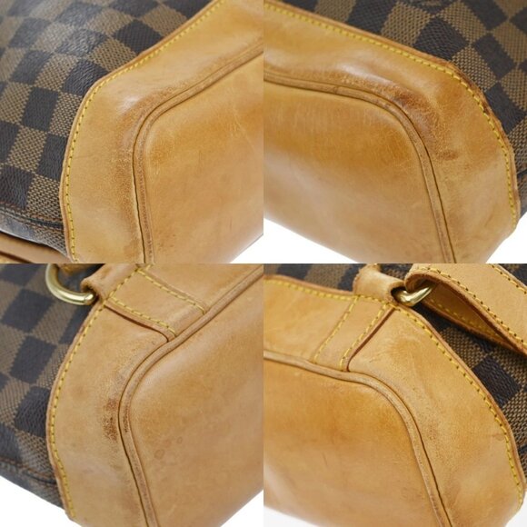 LOUIS VUITTON Logo Arlequin Backpack Bag Damier Ebene Brown main image 5
